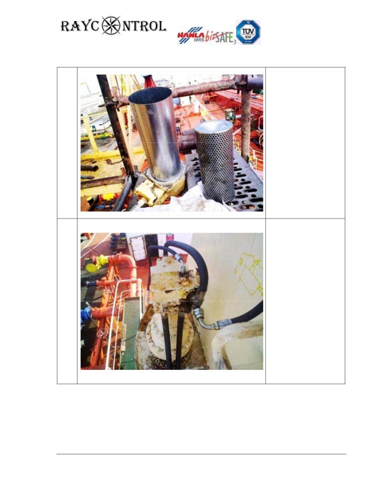 RETURN LINE FILTER:- 5 Both hose crane return line filters renewed